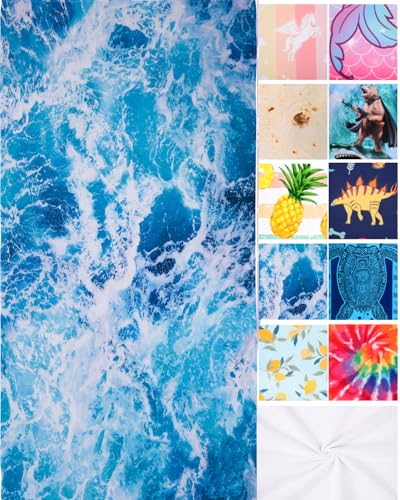 LIVILAN Oversized Wave Ocean Beach Towel, Lightweight 30???X60??? Microfiber Clearance Blanket,Thin and Soft Quick Dry Sand Free Towel for Adults, Pool Swimming Bath Travel Towels as Gifts for Women Men