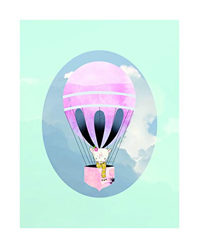 Komar Wall Picture - Happy Balloon Green - Poster Picture Living Room Bedroom Decoration Art Print - No Frame - P038B-40x50 - Size: 40x50 cm (Width x Height)