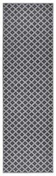 NORTHRUGS Indoor and Outdoor Rug Nizza 80 x 350 cm - Reversible Rug Weatherproof Modern Geometric Pattern for Balcony Patio Garden Conservatory Kitchen Living Room Rug Waterproof in Night Silver