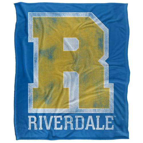 Riverdale Varsity Silky Touch Super Soft Throw Blanket 152 X 127 cm, White