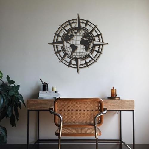 Stylish Black Decorative Metal Wall Accessory, 70 x 70 cm, 100% Steel (1.5 mm Thick), Lightweight 3.2 kg, Perfect for Modern Home Decor