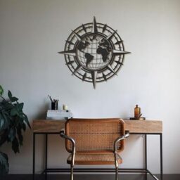 Stylish Black Decorative Metal Wall Accessory, 70 x 70 cm, 100% Steel (1.5 mm Thick), Lightweight 3.2 kg, Perfect for Modern Home Decor