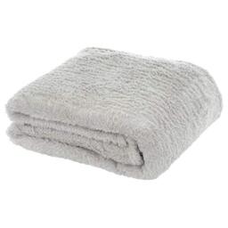Micro-Pro Luxury Shaggy Fleece Blanket With Shiny Lurex Large Soft Warm Home Sofa Bed Throw Silver 155x200cm