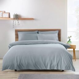 Catherine Lansfield So Soft Non-Iron Double Duvet Cover Set Slate Grey