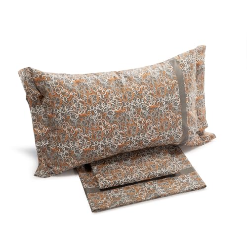 Caleffi City Bedding Set, Cotton, Orange, Double, 1006717