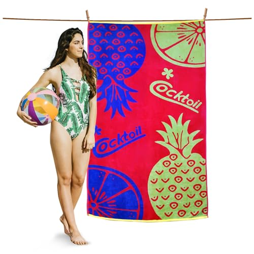GC GAVENO CAVAILIA Pack of 1, Beach Towels For Adult, Men,Women & Kids, Lightweight & Super Absorbent Quick Dry Towels, Swimming Pool, Camping Large Towel, Extra Large Beach Towels For Adult