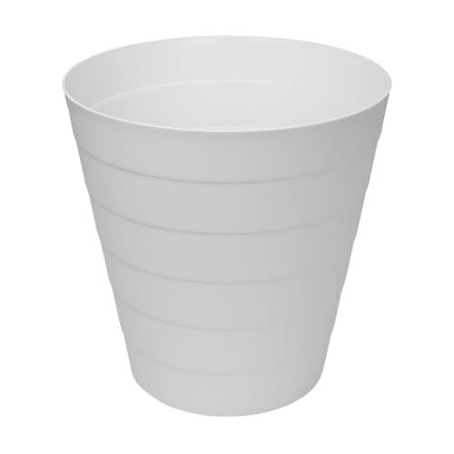 JVL Revo Round Waste Bin 6.6L Bathroom Bedroom Office White