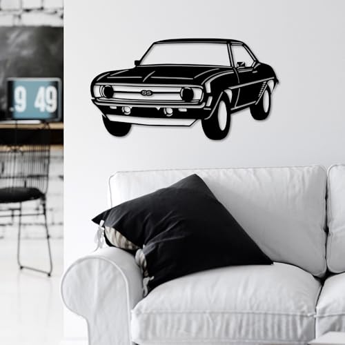 Hanah Home Stylish Black Decorative Metal Wall Accessory, 60 x 33 cm, 100% Metal, 1.5 mm Thickness, Lightweight (0.779 kg), Perfect for Modern Decor