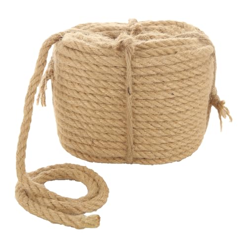 ASelected 30M X 10Mm Natural Jute Rope Sisal Rope for Cat Scratcher or Garden Bundling, Repair Cat Tree(Brown)