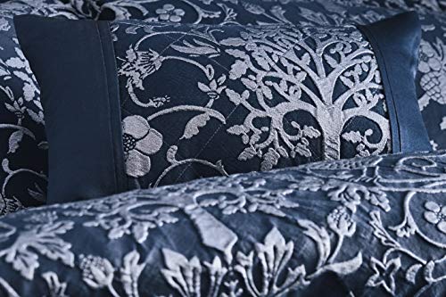 Portfolio Oak Tree Filled Cushion Jaquard, Blue, 32x50cm