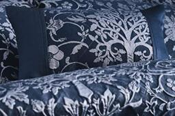 Portfolio Oak Tree Filled Cushion Jaquard, Blue, 32x50cm
