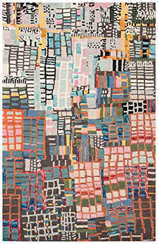 Safavieh Boho Rug for Living Room, Dining Room, Bedroom - Aspen Collection, Short Pile, in Multi, 60 x 91 cm