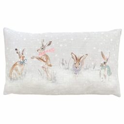 furn. Evans Snowy Hares Polyester Filled Cushion (Multicolour - 30x50cm)