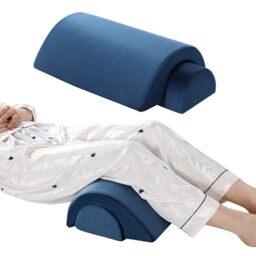 ROYALAY Half Moon Bolster Knee Pillow for Legs, Knees, Lower Back and Head, Adjustable Semi Roll Round Lumbar Support Pillow for Bed Sleeping, Health Large Half Moon Pillow for Reduce Pressure,Blue