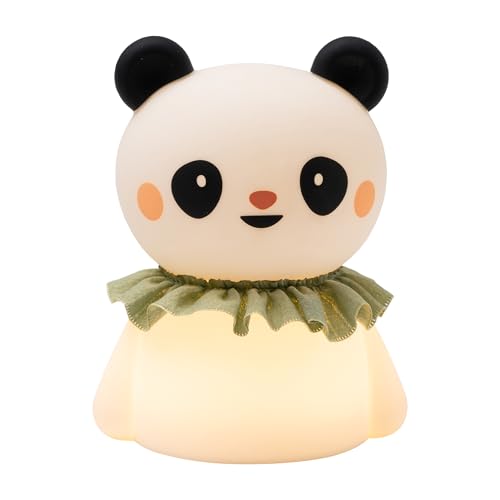 Taf Toys Little Panda Night Light – Soft Silicone Rechargeable Baby Lamp with Three Brightness Settings - USB Rechargeable Toddler Sleep Aid - Portable Nursery Light for Babies, Infants & Children 0m+