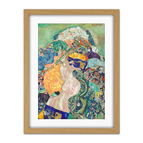 Wee Blue Coo Klimt Baby 1917 Artwork Framed Wall Art Print 18X24 Inch