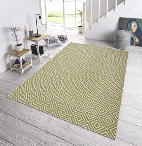 NORTHRUGS Indoor and Outdoor Rug Chequered Green 80 x 150 cm