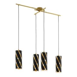 EGLO Pendant Lamp Pinto Nero 1, 4-light pendant lamp, Material: Steel