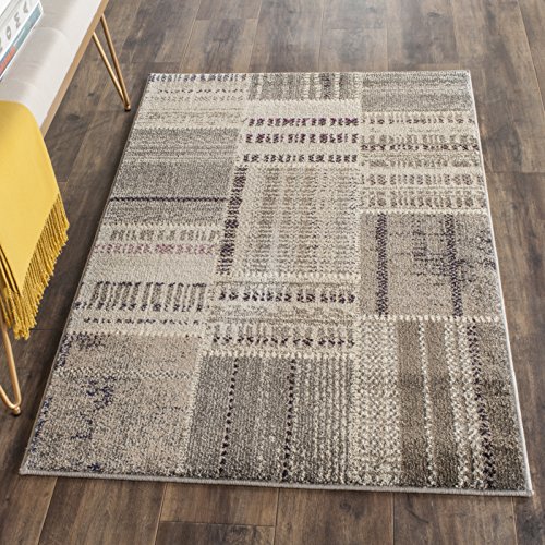 Safavieh Boho Chic Indoor Woven Rectangle Area Rug, Monaco Collection, MNC215, in Grey / Multi, 91 X 152 cm for Living Room, Bedroom or Any Indoor Space