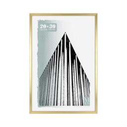 MCS Foundation 51x76 cm (20x30 in) Poster Frame in Traditional Brass, Vertical & Horizontal Wall Hanging Large Picture Frame for Photos, Posters & Art Prints (1-Pack)