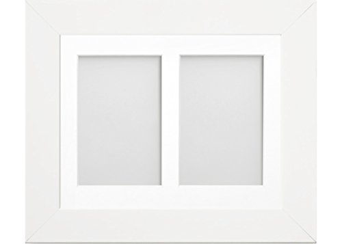 Frame Company Watson White Multi-Aperture Photo Frame with Mount, 10x8 for 6x4 (x2) * Choice of Frame Colour and Mount Design* NEW
