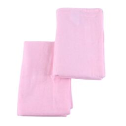 Junior Joy 100% Cotton Pram Flannelette Sheets, Ultra Soft, 2 pcs in a Pack, for Baby and Toddler, Oeko-TEX Approved, 70 x 100cm - Pink