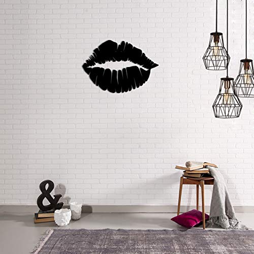 Homemania Wall Decoration, Steel, Black, 48 x 0.15 x 33 cm