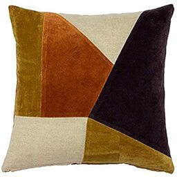 Riva Home Solomon Cushion Cover, 93% Cotton 7% Linen-Dry Clean Only, Plum/Ginger, 45 x 45cm