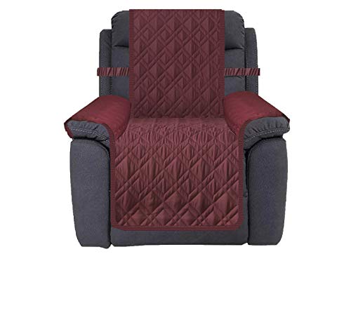 "Ameritex Waterproof Nonslip Recliner Cover Stay in Place, Dog Chair Cover Furniture Protector, Ideal Recliner Slipcovers for Pets and Kids (23"", Burgundy)"