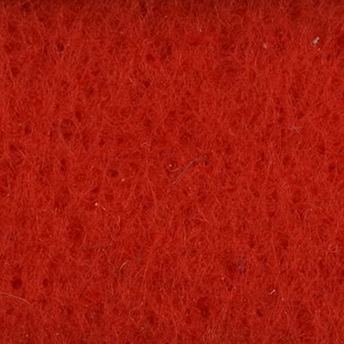 Felt Fabric Sheets 10-Piece, 20 cm Length x 30 cm Width x 0.1 cm Thickness, Bright Red