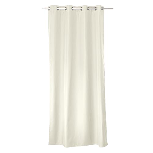 ED ENJOY HOME Thermal Blackout Curtain 135 x 240 cm Ecru Metal Eyelets Anti-Heat Cold for Bedroom and Living Room