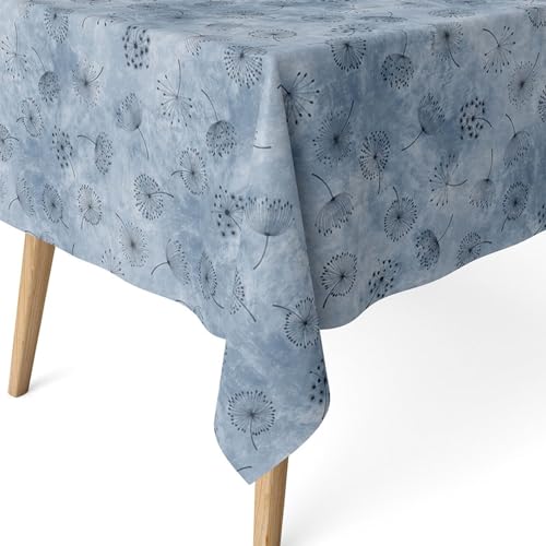 ECOMMERC3 - Stain Resistant Tablecloth for Rectangular Table Size 300 x 140 cm - Stain Resistant Tablecloth Extra Soft and Waterproof Blue