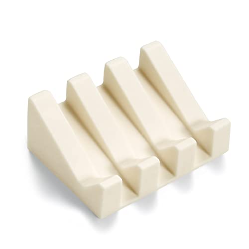 Silicone Soap Dish with Drain for Shower Bathroom Bar Soap Holder, Self Draining Waterfall Drying Tray, Kitchen Sink Caddy Sponge Holder, Easy Cleaning Soap Saver Mat Travel Accessories