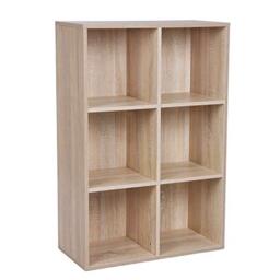 VASAGLE Bookcase, Wooden Bookshelf with 8 Compartments, Floor Standing Storage Unit for Files, Decor, In Study, Living Room, Bedroom, 65.8 x 30 x 98 cm, Oak Colour CUSTOS Collection LBC203HV1