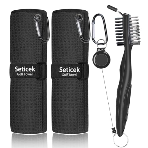 Seticek Black Golf Towel