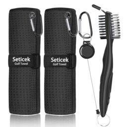 Seticek Black Golf Towel