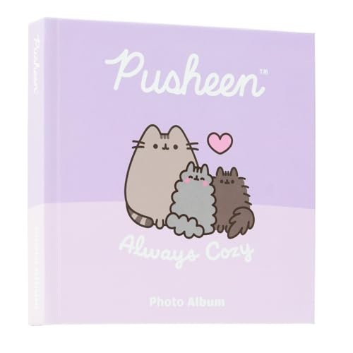 Grupo Erik Pusheen Cat Polaroid Photo Album Self Adhesive - Kawaii Gifts - Instax Mini Album 6.3 x 6.3 in - 16 x 16 cm, 11 Double Sided Pages, Hardcover Small Scrapbook - Photo Gifts