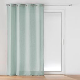Douceur d'Intérieur, 140 x 280 cm Cloris Blue Woven Linen Look Eyelet Curtains