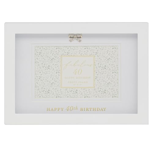 "Lesser & Pavey Hearts Design Madelaine Happy 50Th Birthday Frame 4""X6 Wooden For Photos - Stylish Frame For Home & Office - Decorative Frames For Wall & Tabletop - Memorable Gift For Women & Men"
