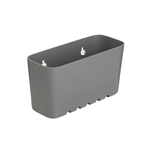 TATAY Shower Caddy Standard Secure Suction Cups Rectangular Shape - Shower Caddy Bathroom - Dimensions 20x8.5x11 cm - Supports 1.5 kg - Durable Polypropylene - Small Size, Grey