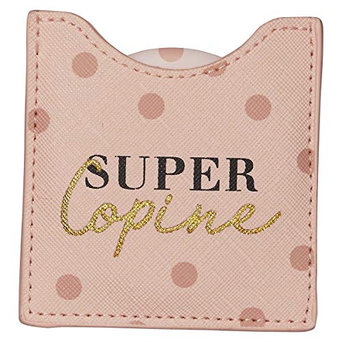 Draeger - Super Girlfriend Mirror - Round Pocket Mirror to Take Anywhere, Any Occasion - Dimensions 8.5 cm x 8 cm