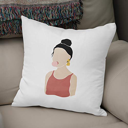 Bonamaison, Decorative Cushion Cover - 50% Cotton 50% Polyester - 43x43cm - Designed and Manufactured in Turkey