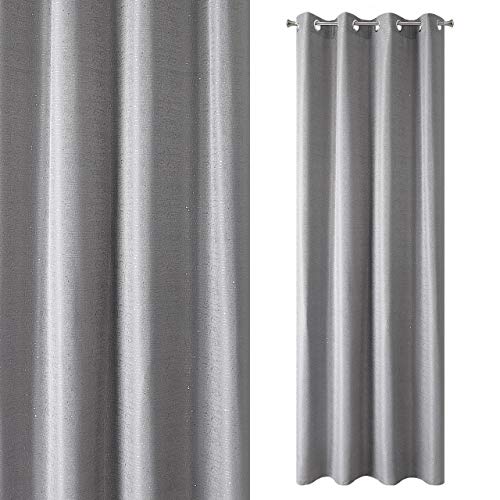 Eurofirany Curtain Polyester Steel Grey 140 x 250 cm