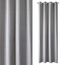Eurofirany Curtain Polyester Steel Grey 140 x 250 cm