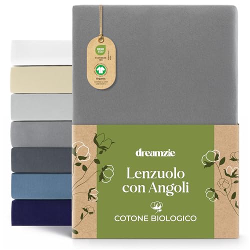 Dreamzie - Fitted Sheet 120/130 x 200 cm - 100% Organic Cotton