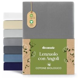 Dreamzie - Fitted Sheet 120/130 x 200 cm - 100% Organic Cotton