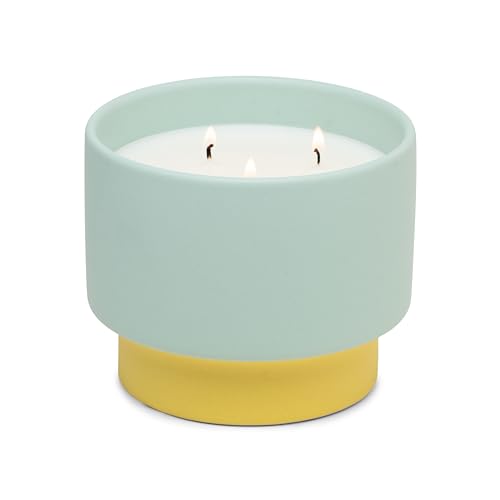 Paddywax Scented Candles Colour Block Collection Candle in Reusable Ceramic Jar, 453 Grams, Minty Verde