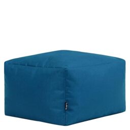 Bean Bag Bazaar Outdoor Bean Bag Footstool with Filling Included, Teal