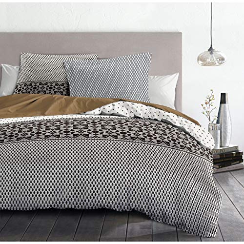 Home Linge Passion Duvet Cover - 3 Piece - 100% Cotton - 57 Thread - Double - 240 x 260 cm - Night Berbere Grey Taupe