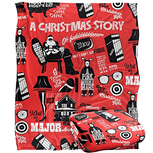 A CHRISTMAS STORY ACS Icon Collage Silky Touch Super Soft Throw Blanket 152 x 127 cm